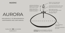 Hadeland Glassverk Aurora Oljelampe Amber