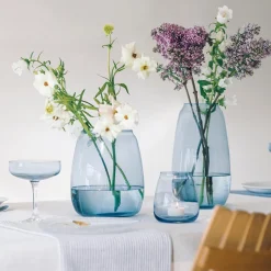 Hadeland Glassverk Siccori Vase 26cm Himmelblå
