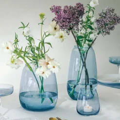 Hadeland Glassverk Siccori Vase 26cm Himmelblå