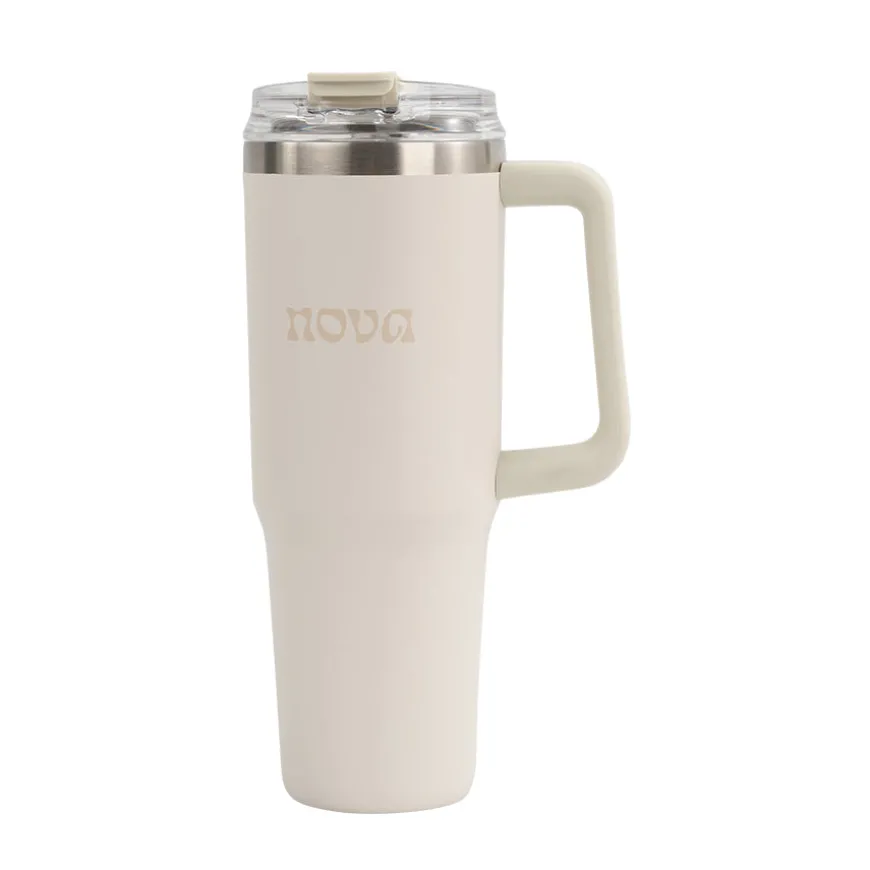 Nova Dynamic Termokopp m/Sugerør 1,1L Creme