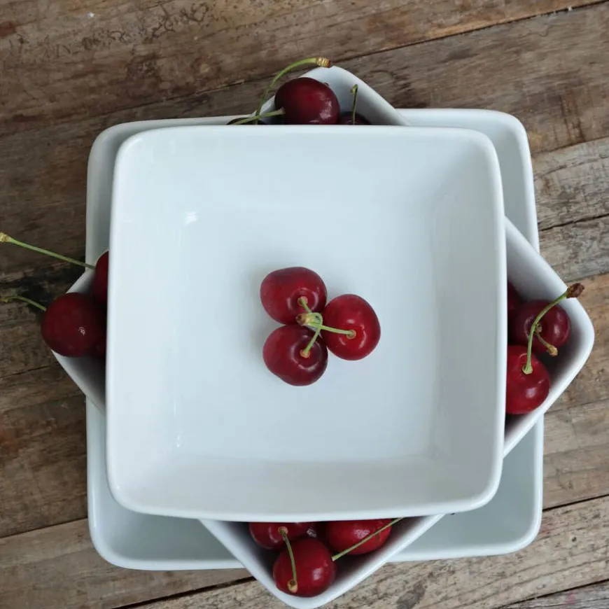 Porsgrunds Porselænsfabrik Sense Serveringsboller Firkant 3pk