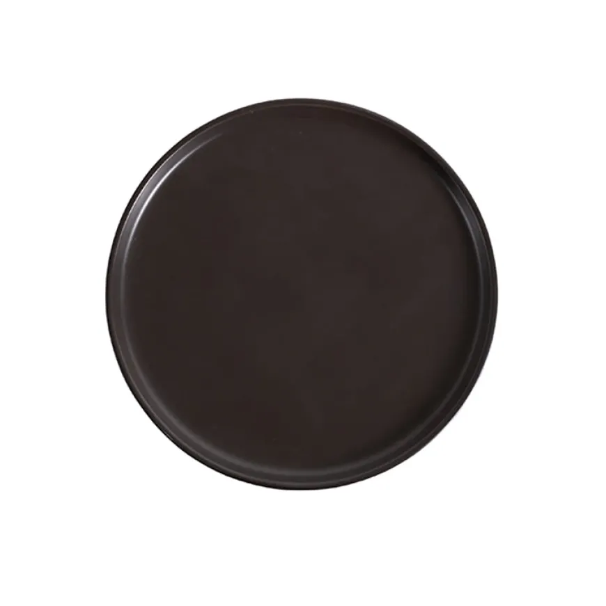 Porsgrunds Porselænsfabrik Natur Asjett m/kant 21cm Matt Sort